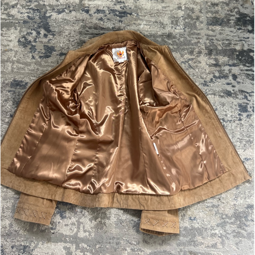 Ameri Mode Genuine Leather Jacket Women’s Small Tan SuedeWestern BohoStyle5559 - Picture 13 of 14